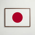 Japan National Flag Poster poster – väggdekoration för hemmet – köp hos Bozetto