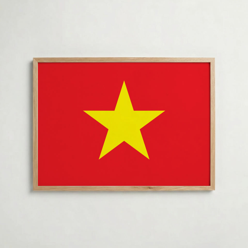 Vietnam National Flag Poster – poster väggdekoration inredning – Affischer hos Bozetto