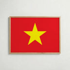 Vietnam National Flag Poster – poster väggdekoration inredning – Affischer hos Bozetto