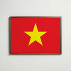 Vietnam National Flag Poster poster – väggdekoration för hemmet – köp hos Bozetto