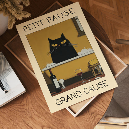 Evening Bath Cat Poster