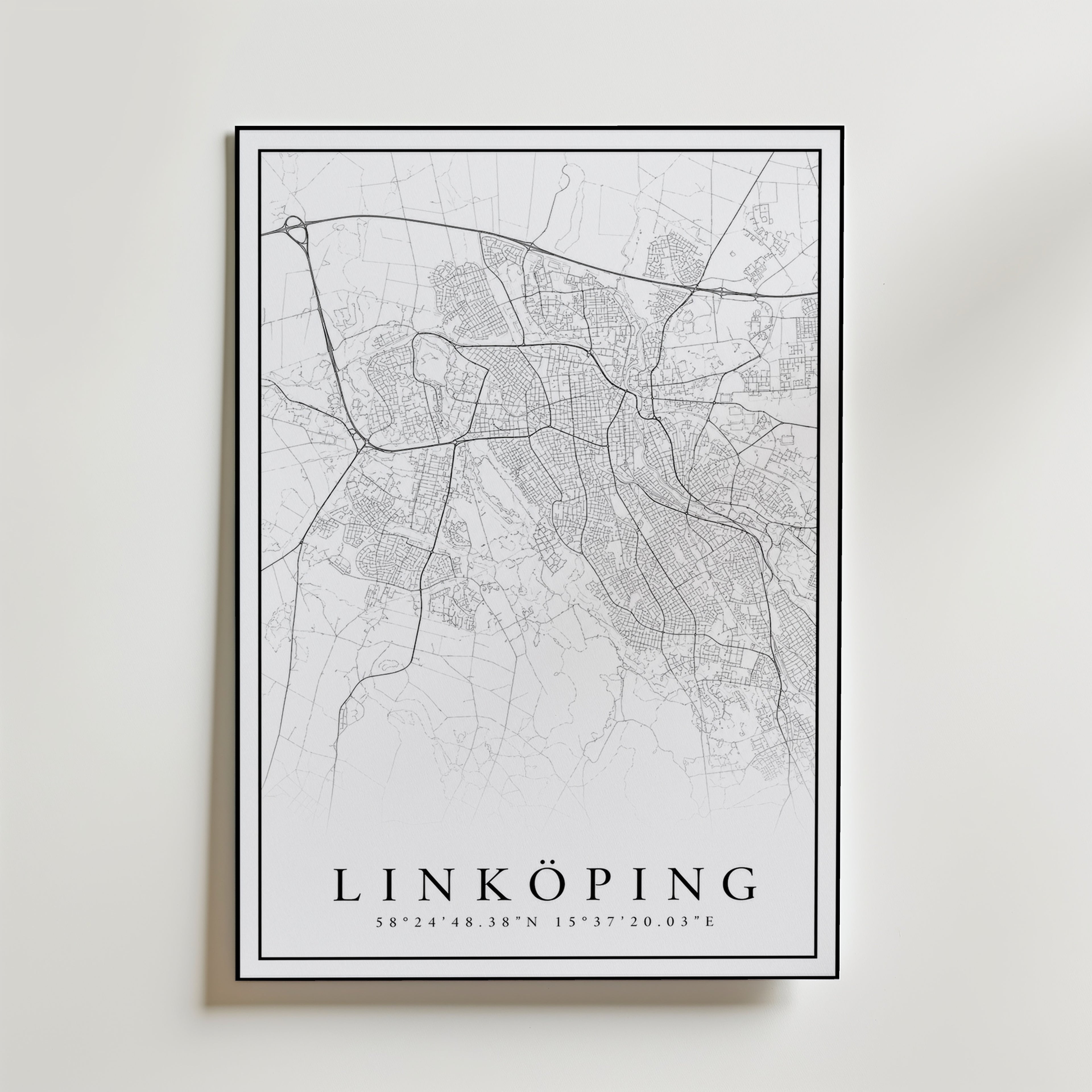Linköping Karta Poster