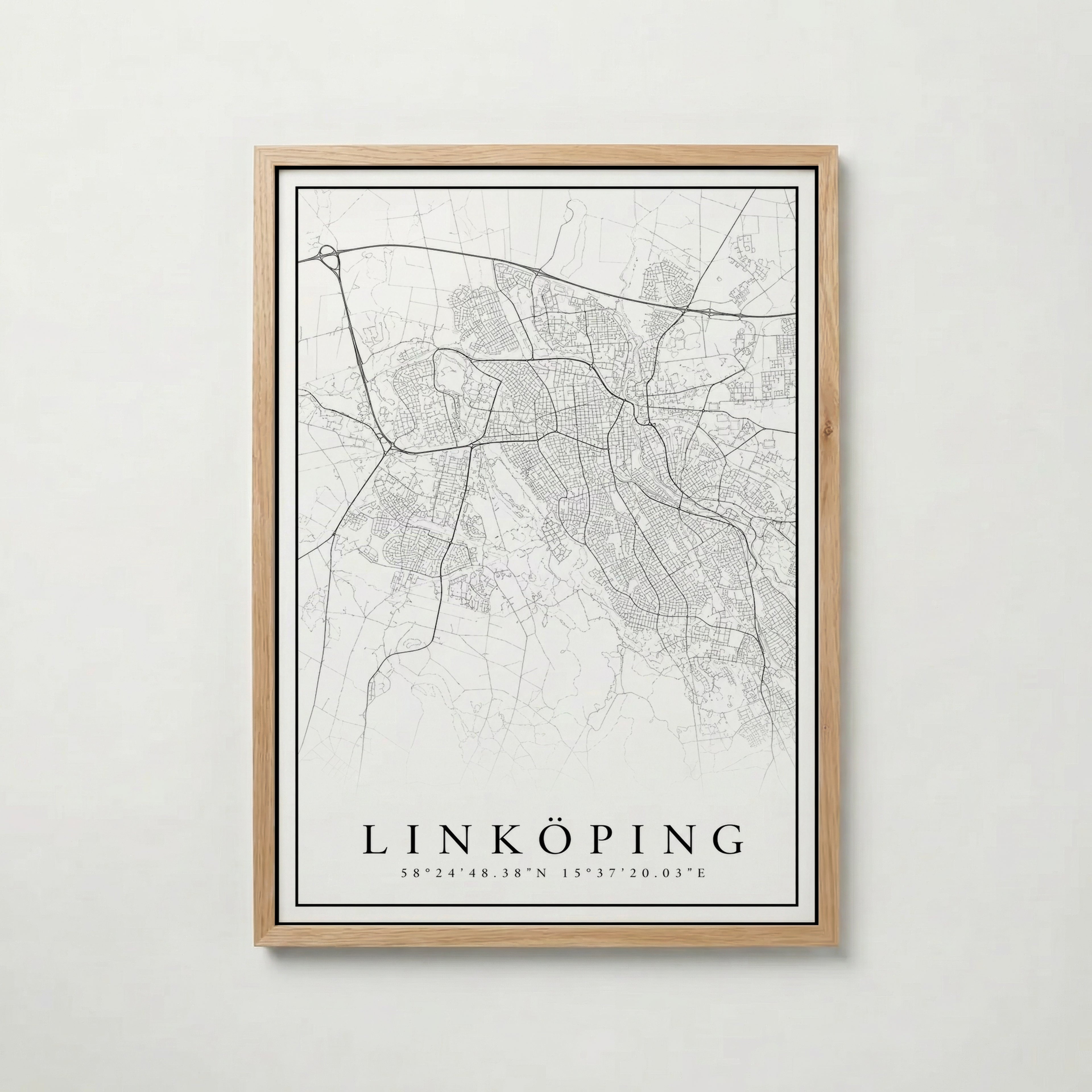 Linköping Karta Poster