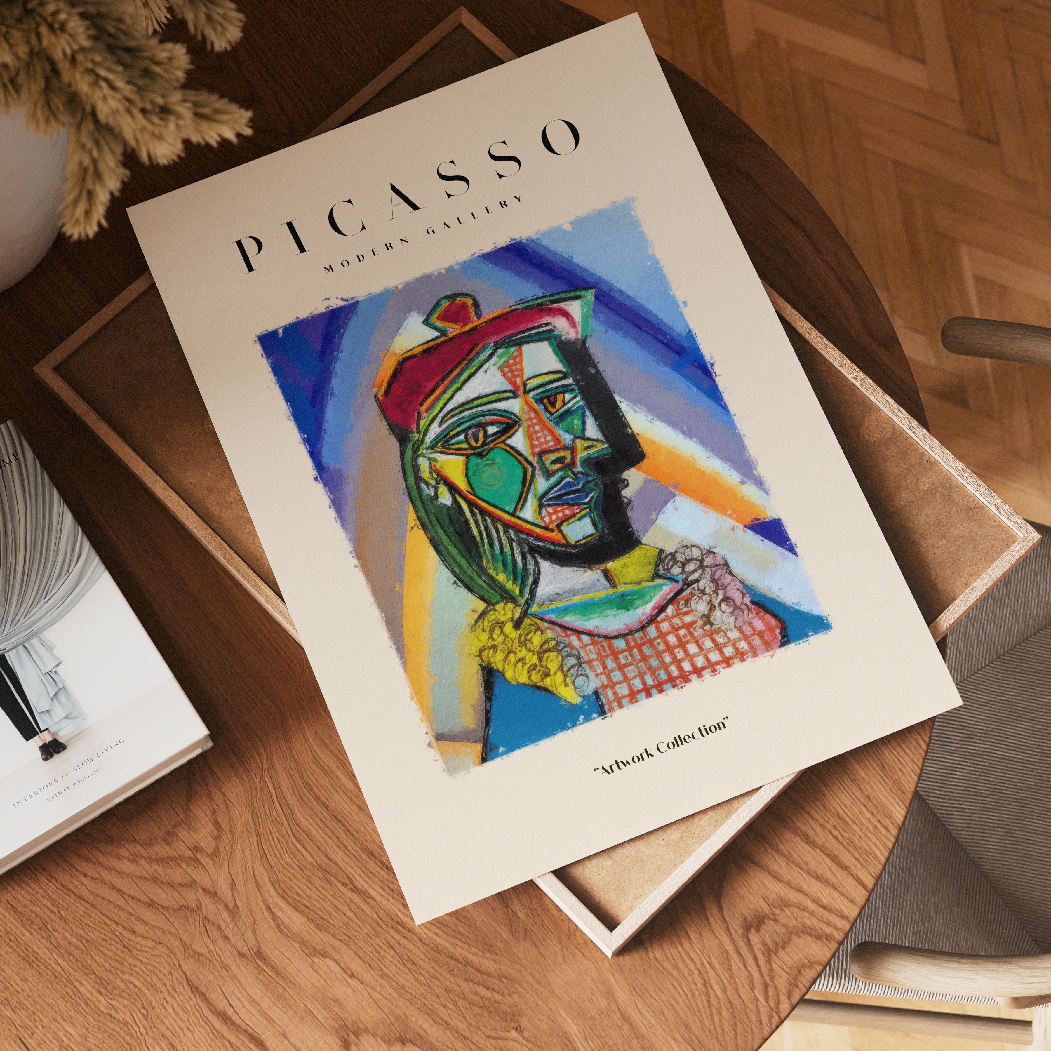 Picasso Colorful Cubist Face Poster