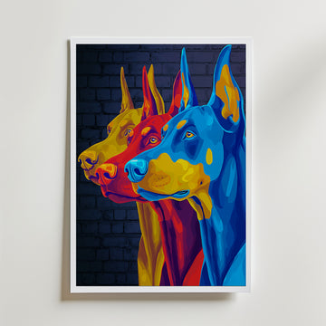 Pop Art Doberman Poster