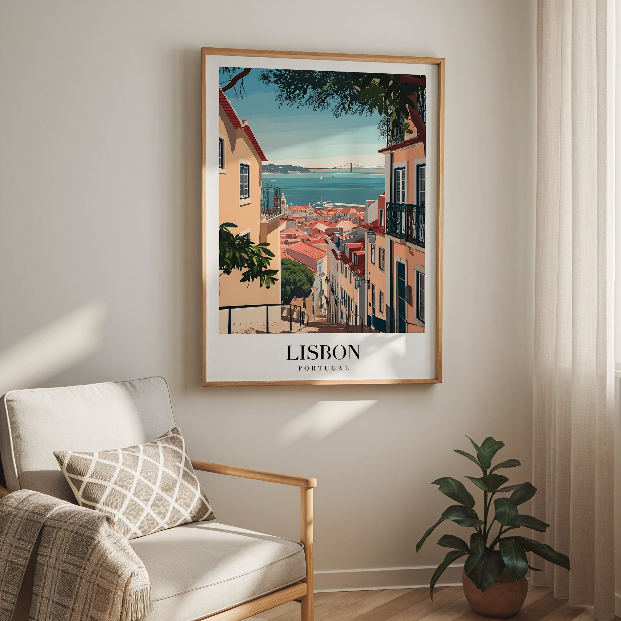 Golden Streets Of Lisbon Poster