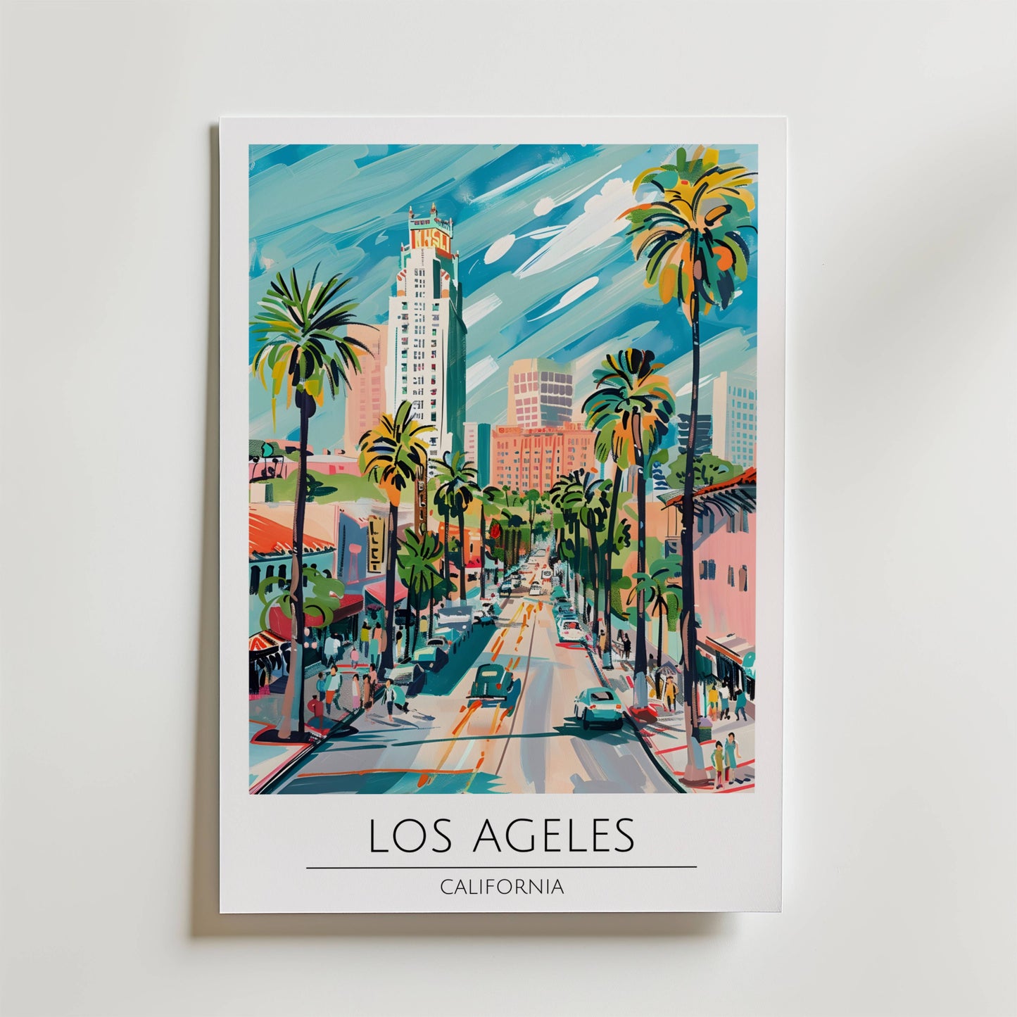 Los Angeles Palm Avenue Poster