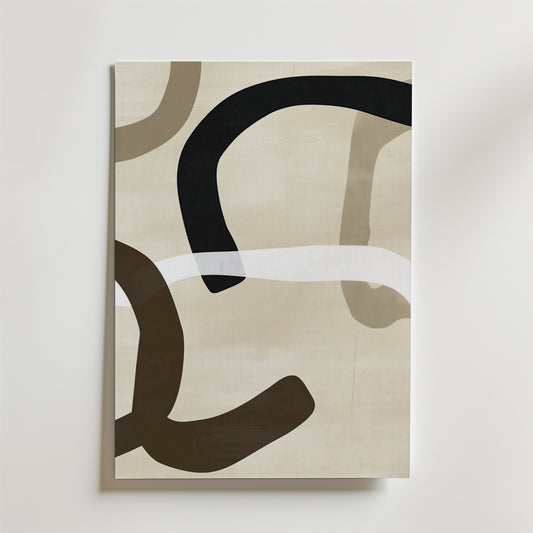 Interwoven Curves Poster