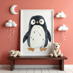 Playful Penguin Poster