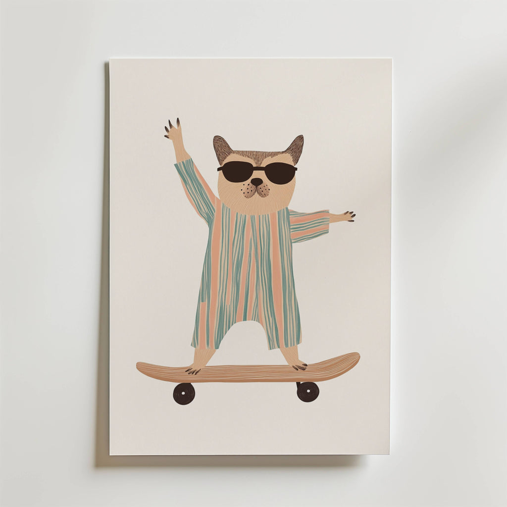 Skater Pup Poster