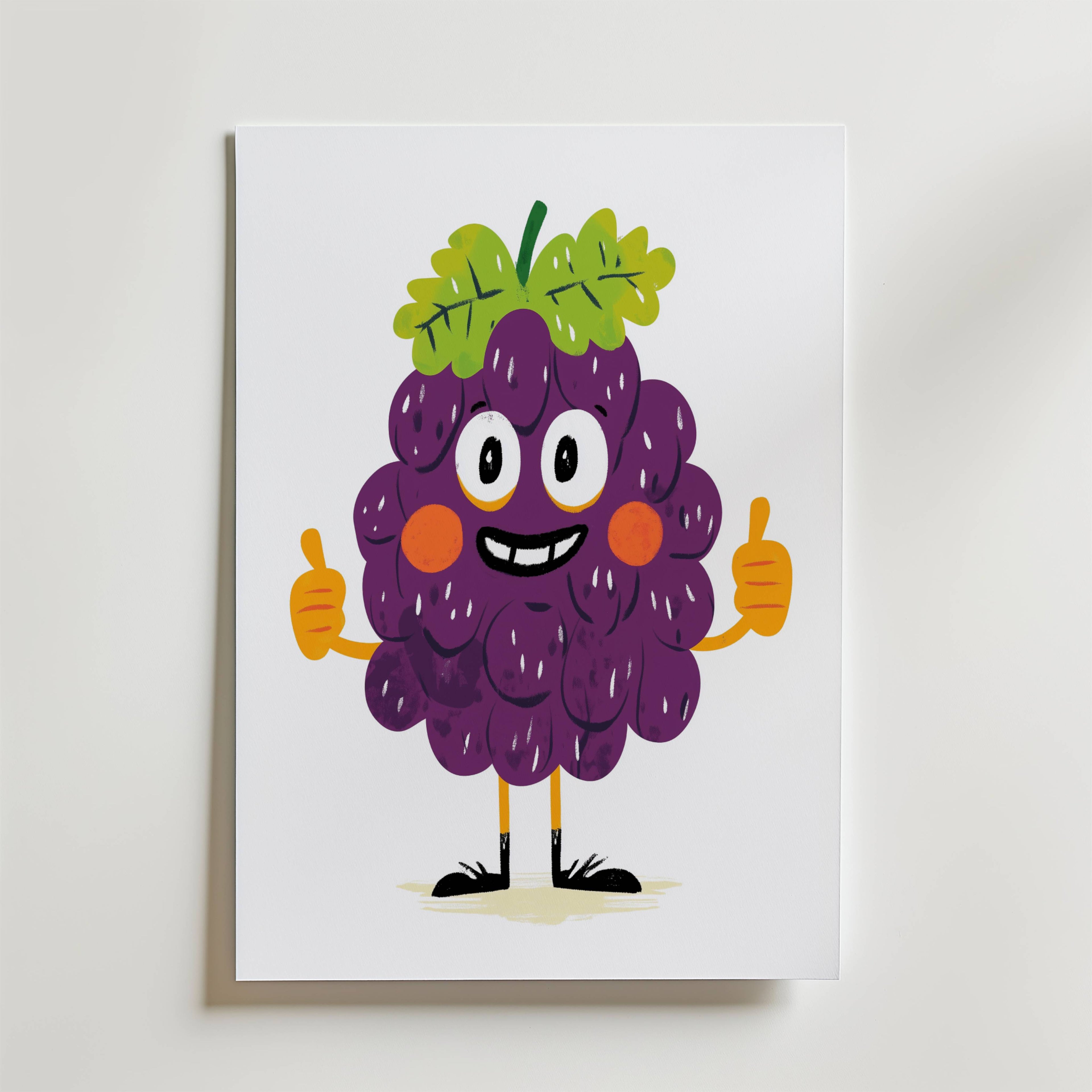 Giggly Grape Poster