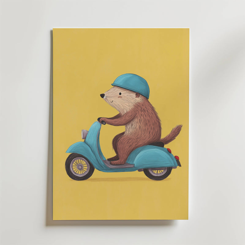 Scooter Bear Poster