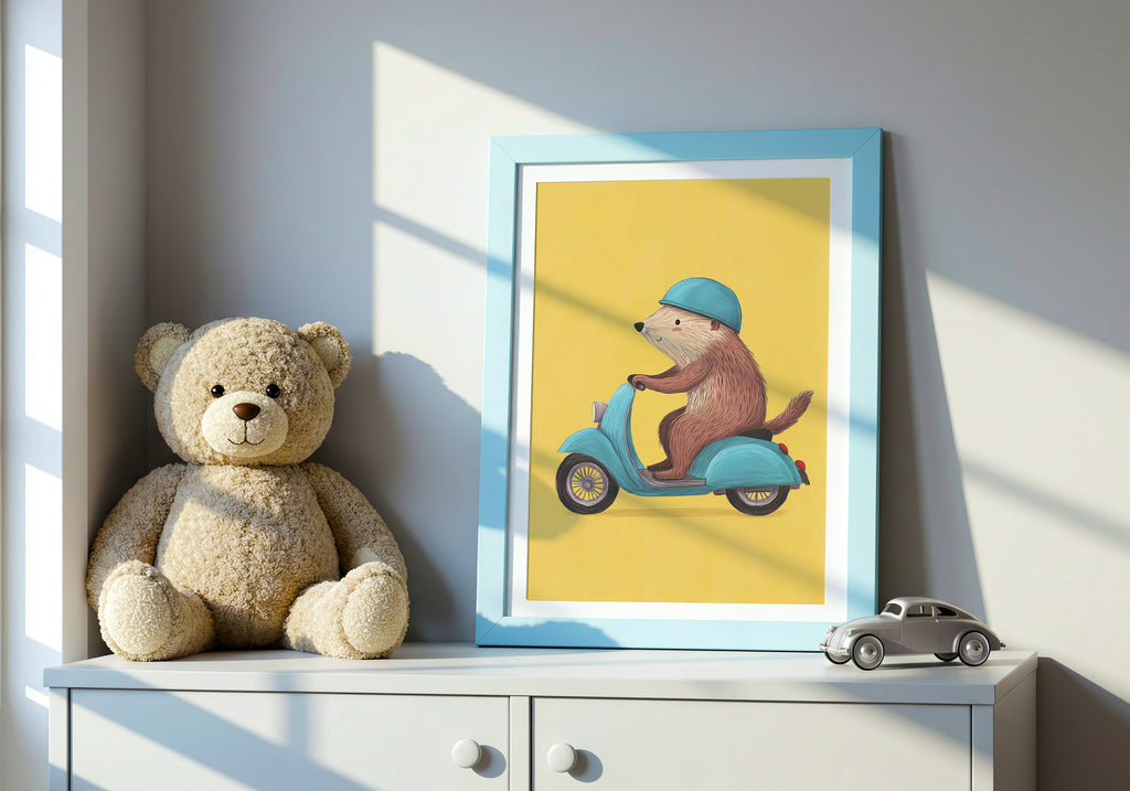 Scooter Bear Poster
