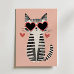 Heart Eyes Cat Poster