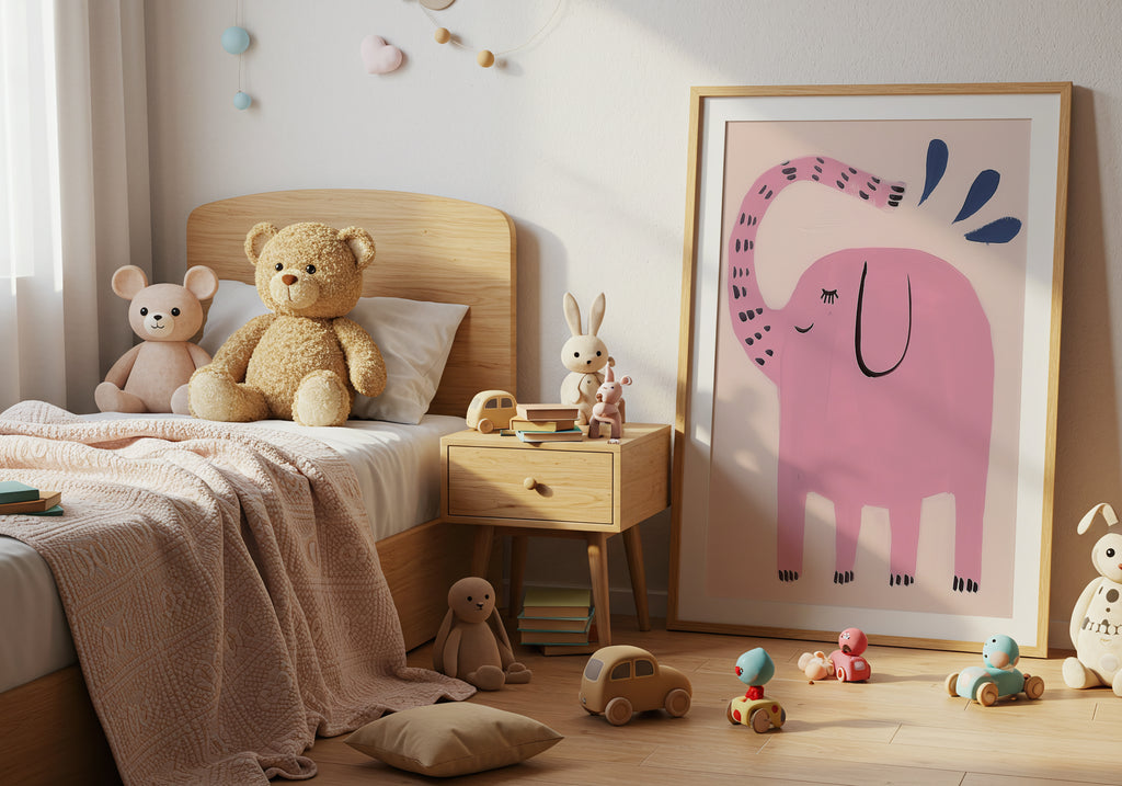 Pink Elephant Poster