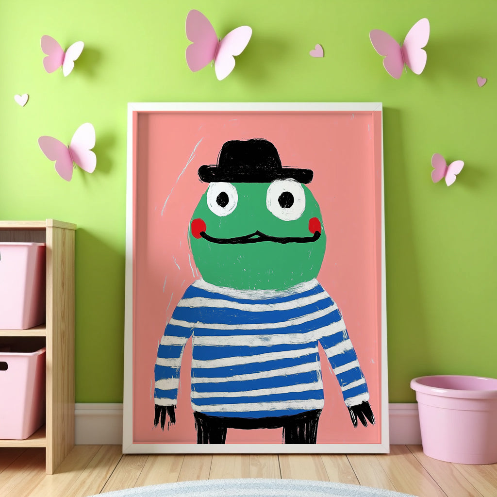 French Frog Poster