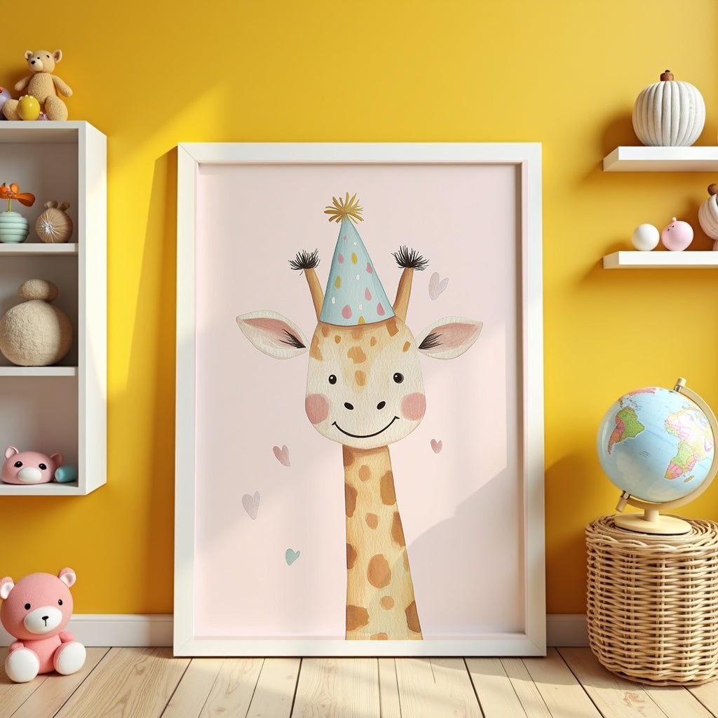 Party Giraffe Poster
