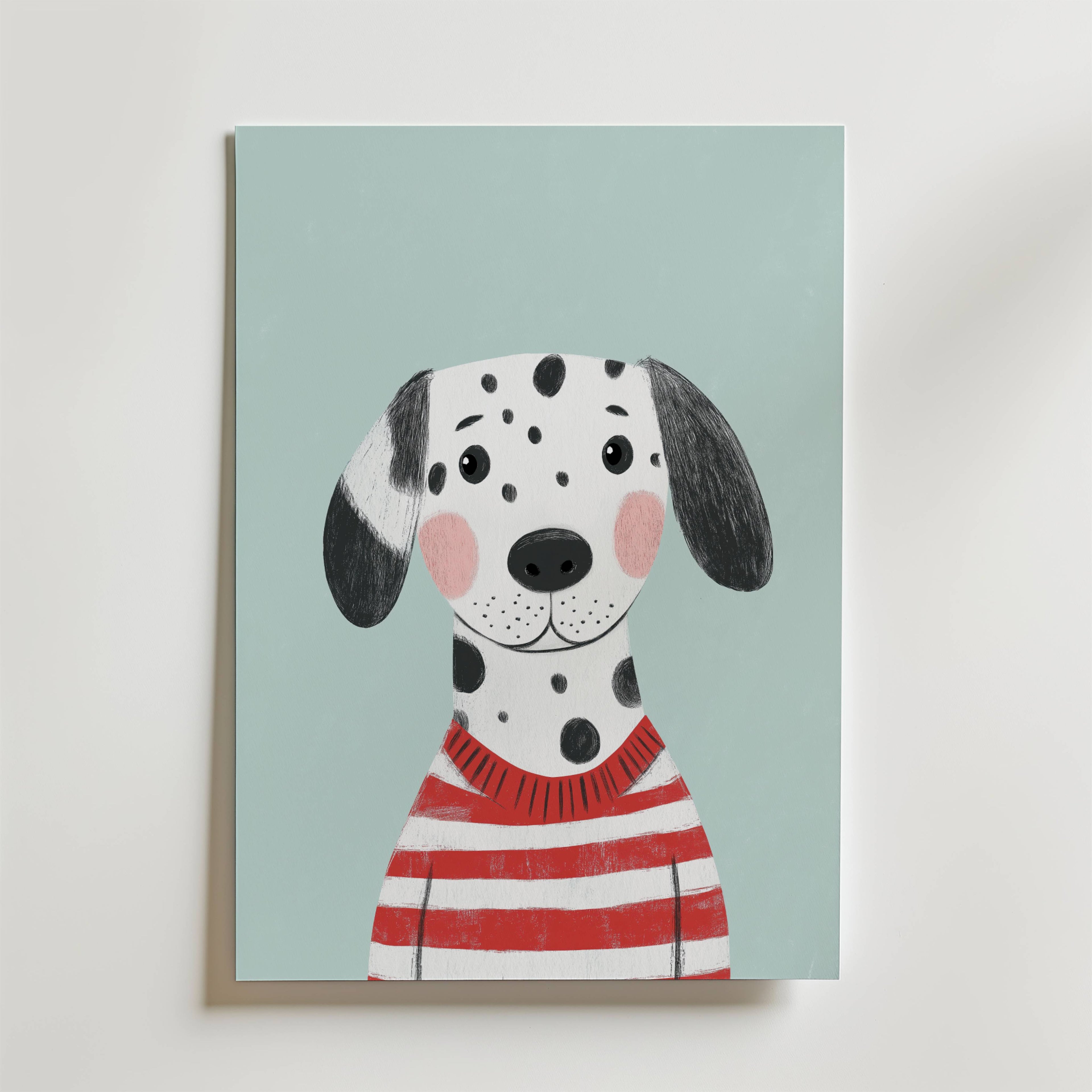 Dalmatian in Stripes Poster