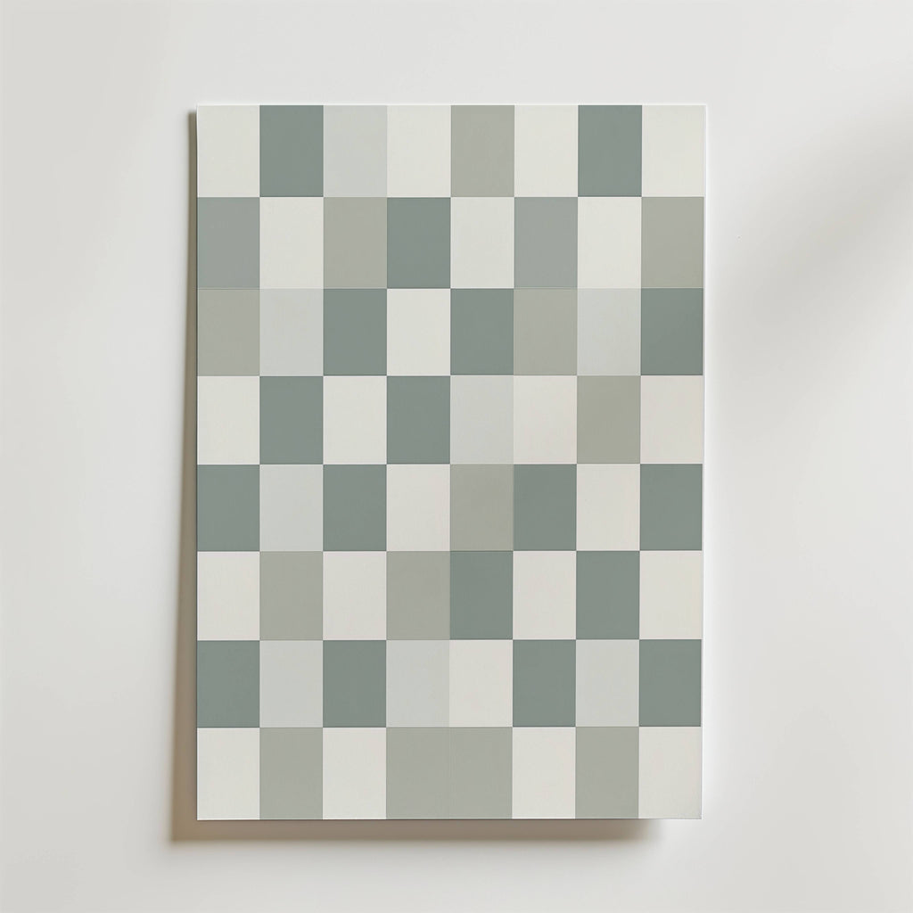 Grey Checkerboard Poster
