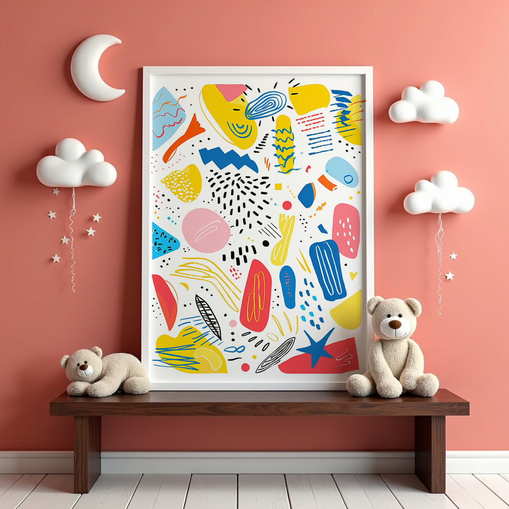 Playful Shapes Poster