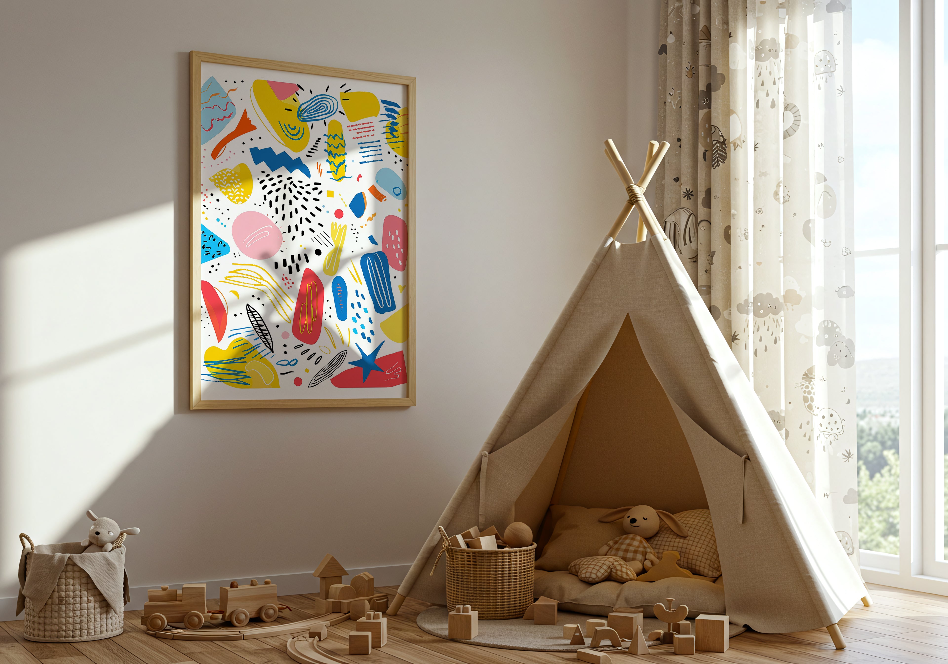 Playful Shapes Poster