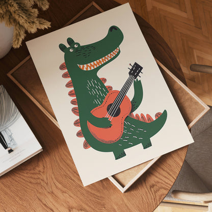 Dino Guitarist Poster