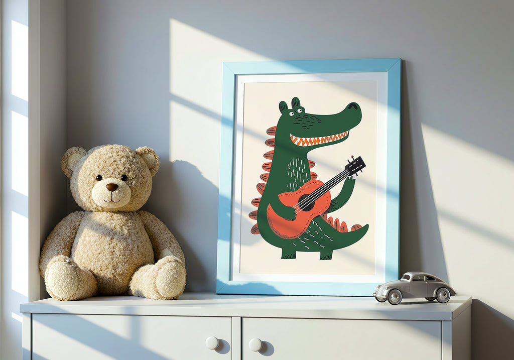 Dino Guitarist Poster