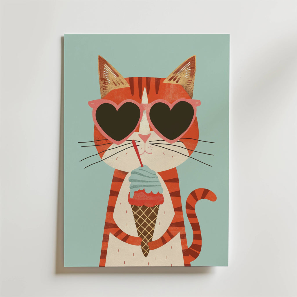 Cool Cat Ice Cream Poster
