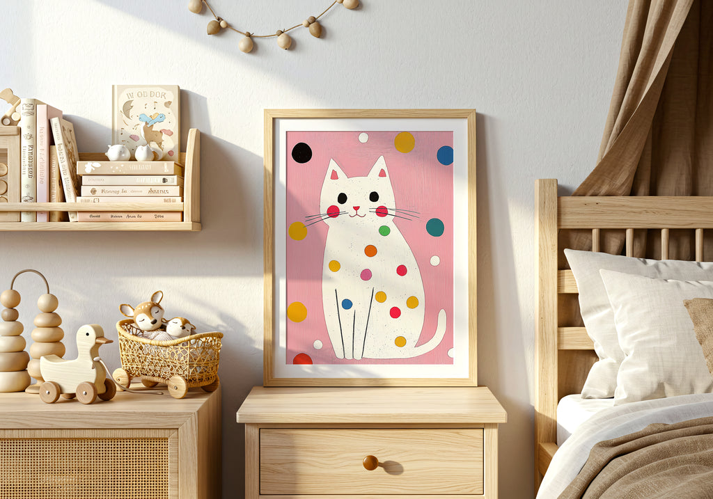 Polka Cat Poster
