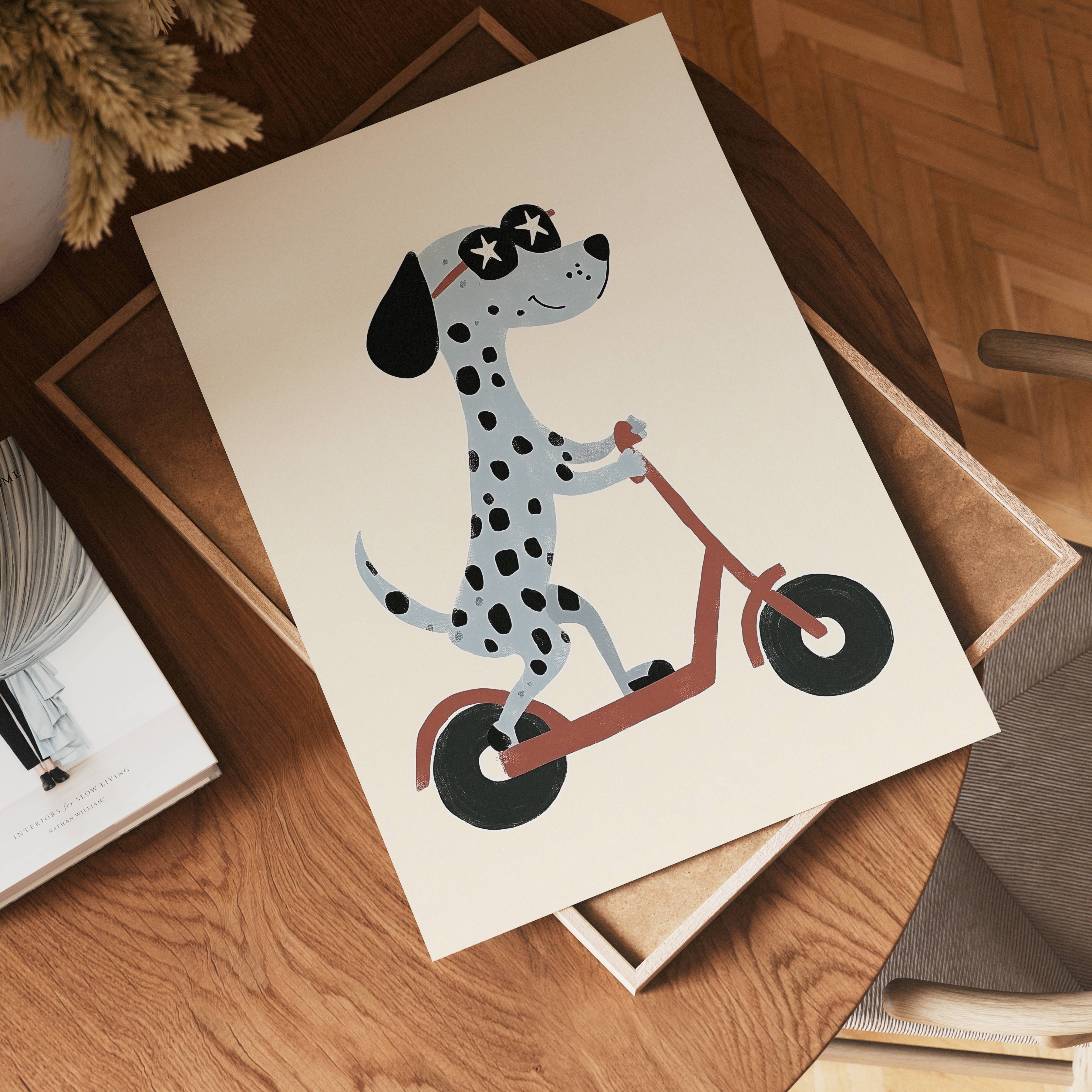 Cool Scooter Pup Poster