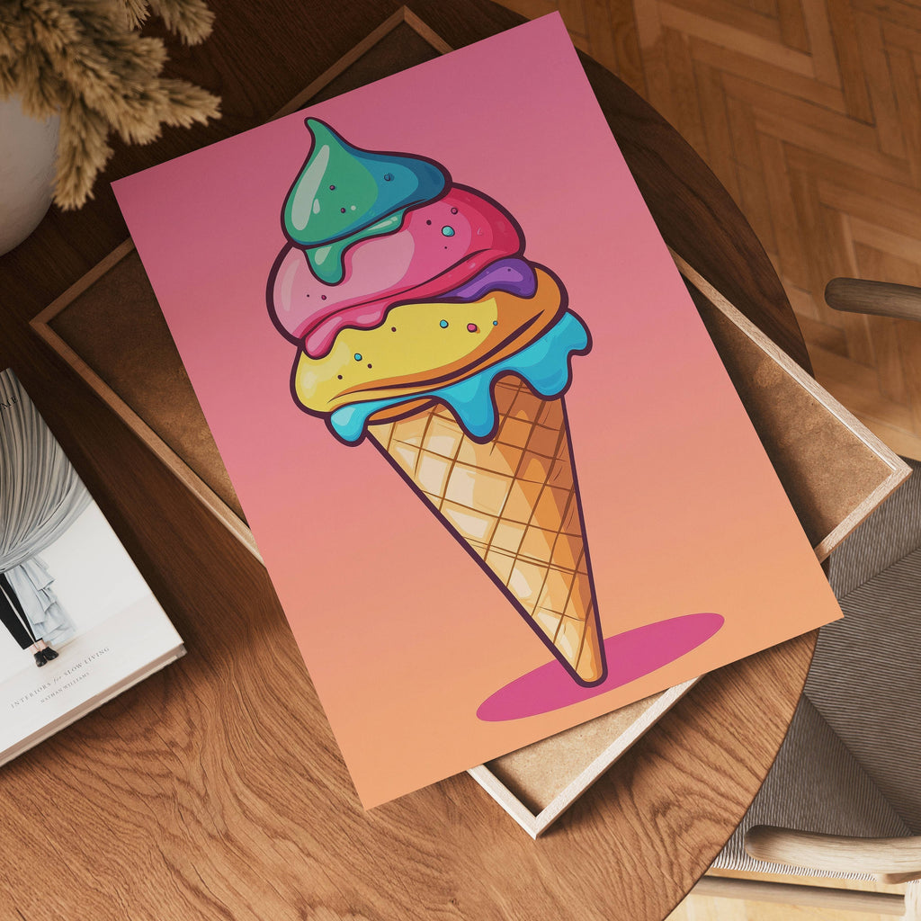 Rainbow Ice Cream Poster