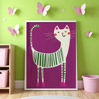 Striped Cat Poster
