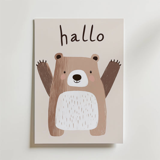 Hallo Bear Poster