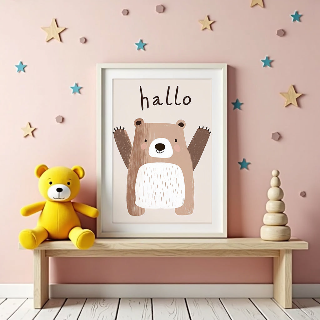 Hallo Bear Poster