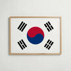 South Korea National Flag Poster – poster väggdekoration inredning – Affischer hos Bozetto