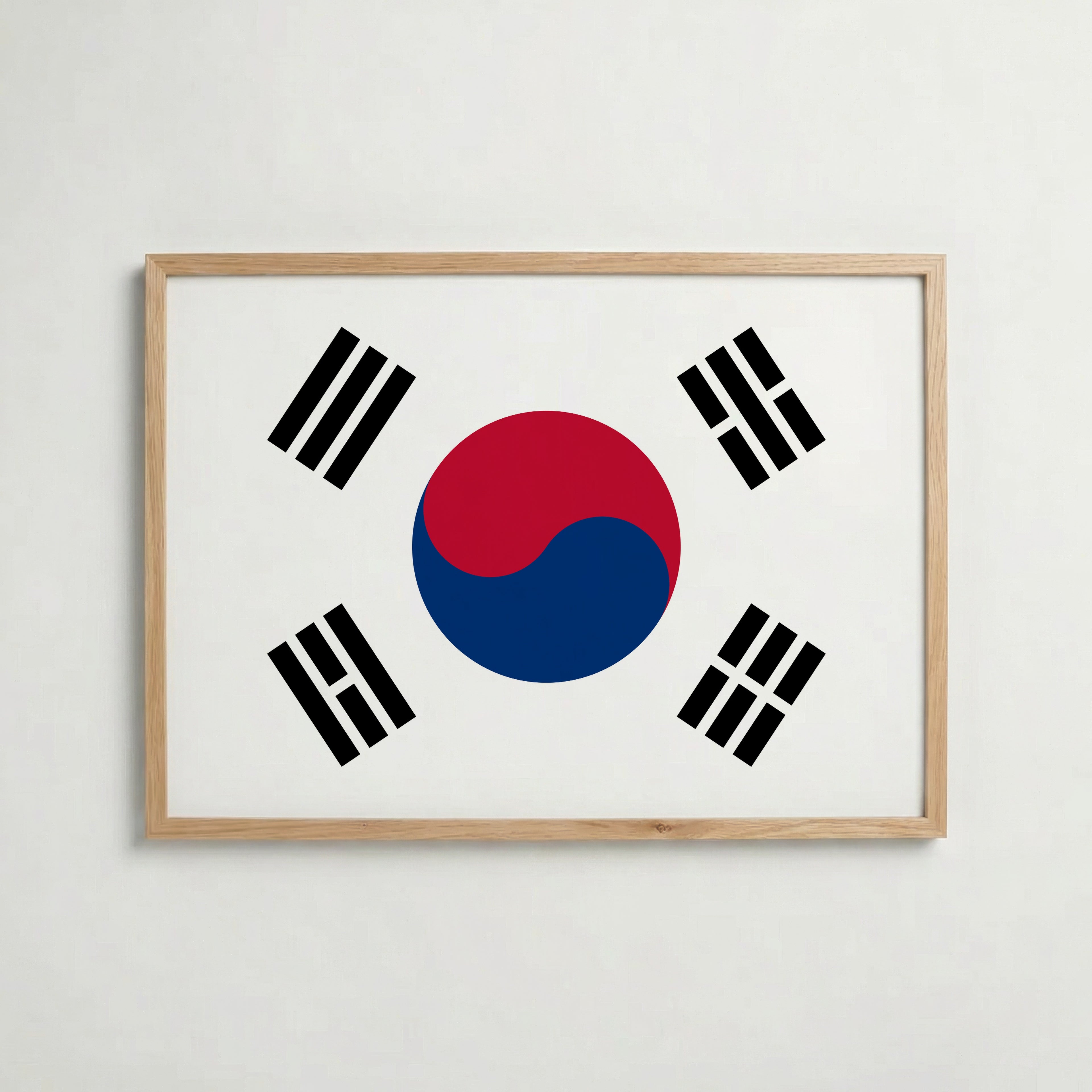 South Korea National Flag Poster – poster väggdekoration inredning – Affischer hos Bozetto