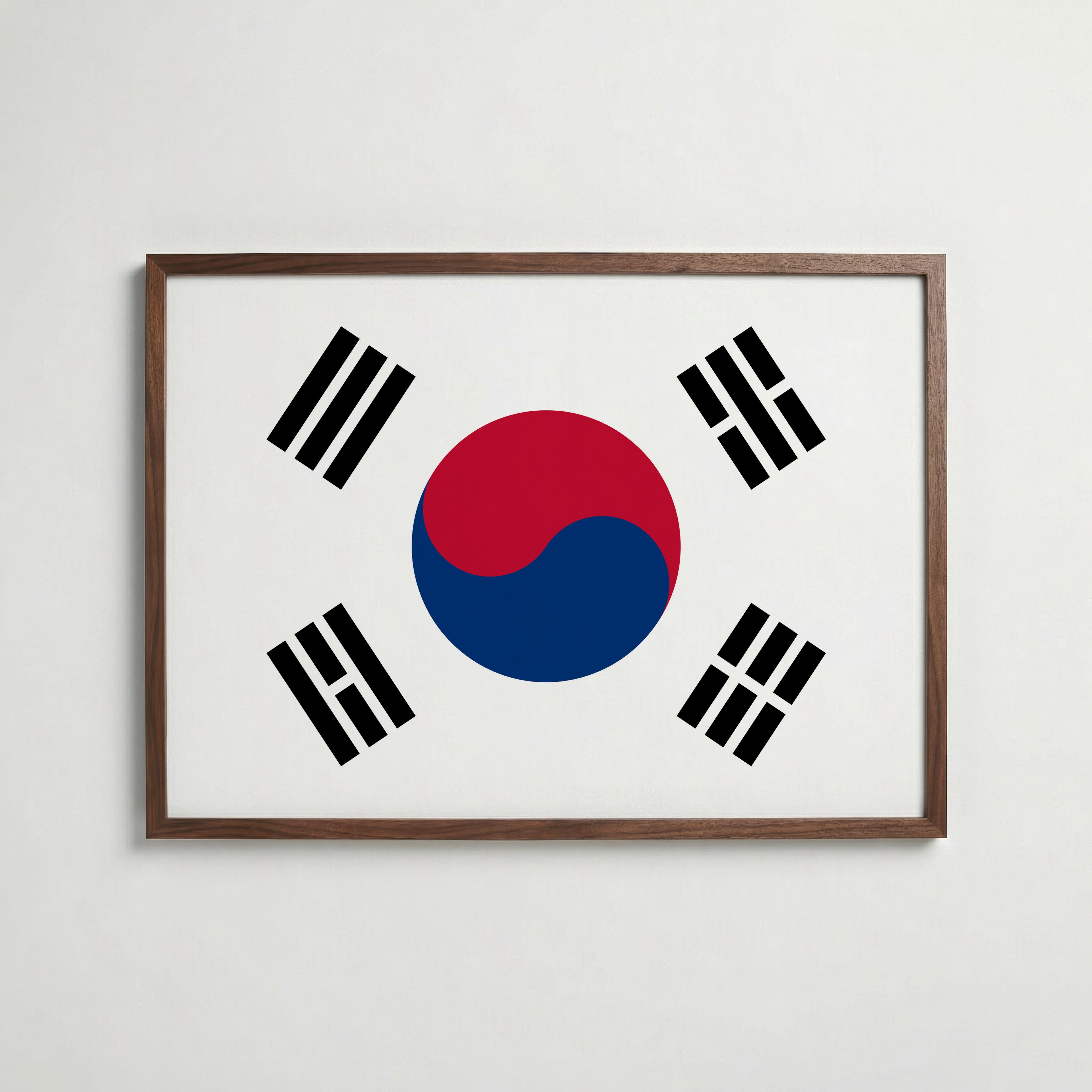 South Korea National Flag Poster poster – väggdekoration för hemmet – köp hos Bozetto