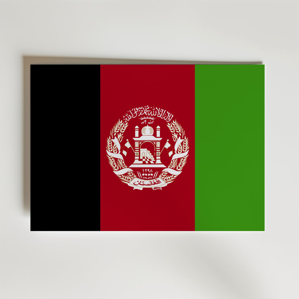 Afghanistan National Flag Poster affisch – poster till väggdekoration – köp online hos Bozetto