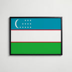 Uzbekistan National Flag Poster affisch – köp poster online – Bozetto väggdekoration