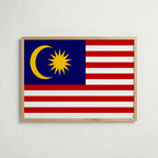 Malaysia National Flag Poster – poster väggdekoration inredning – Affischer hos Bozetto