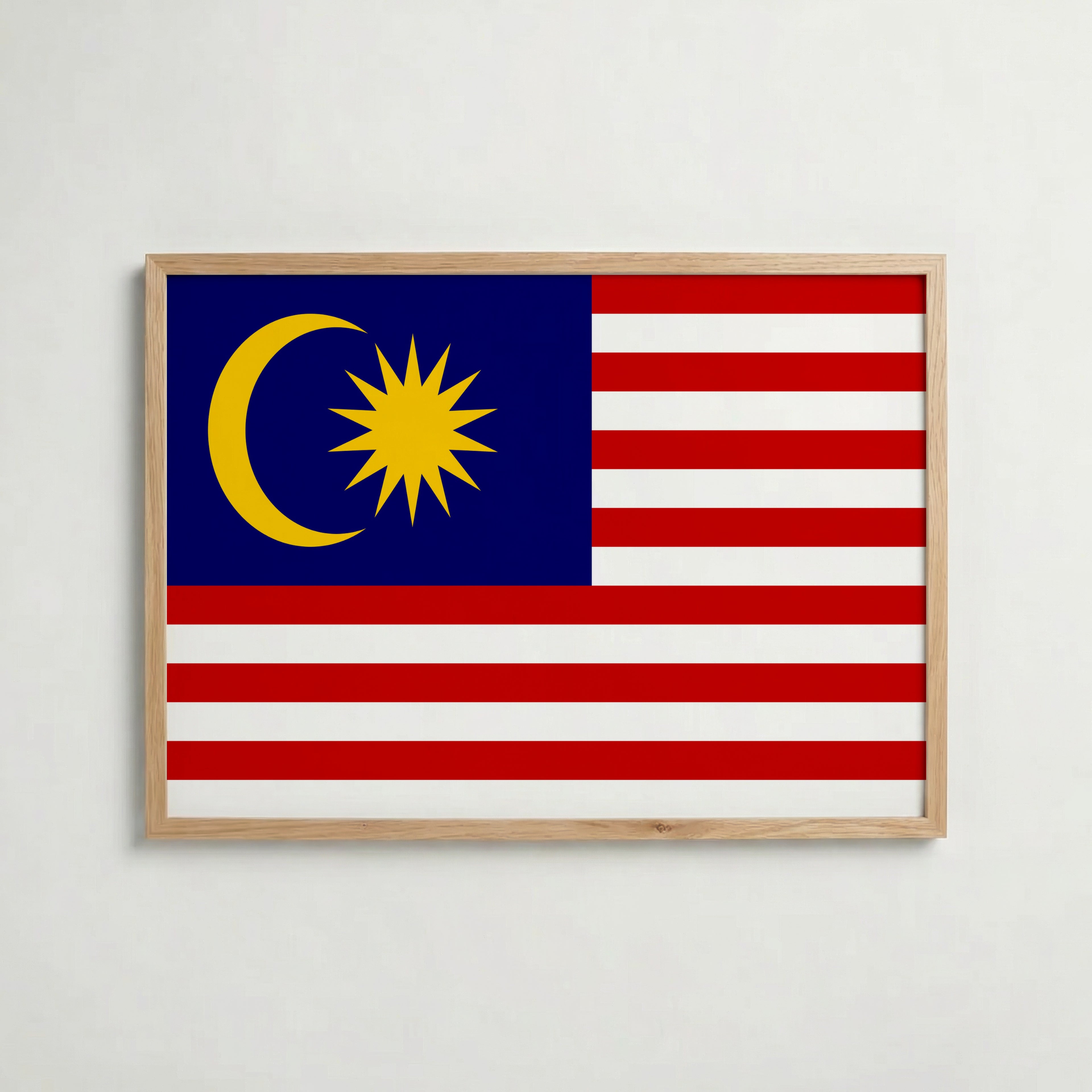 Malaysia National Flag Poster – poster väggdekoration inredning – Affischer hos Bozetto