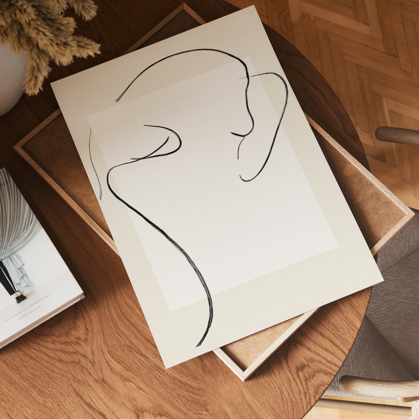 Minimal Nude Line Art Poster