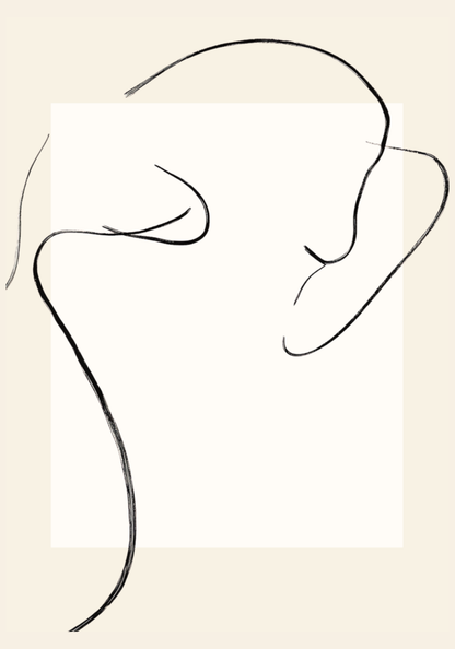 Minimal Nude Line Art Poster