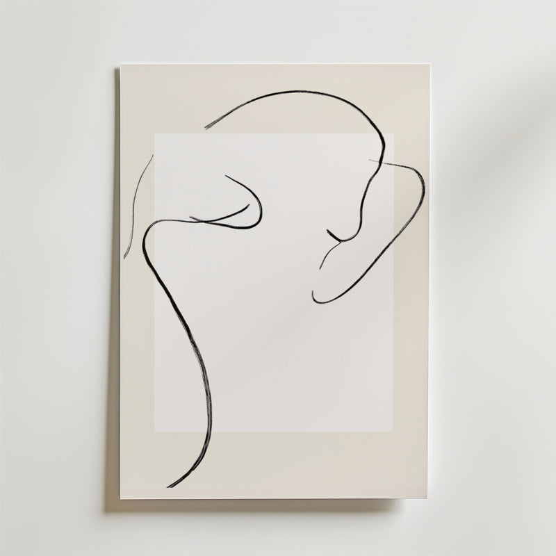 Minimal Nude Line Art Poster