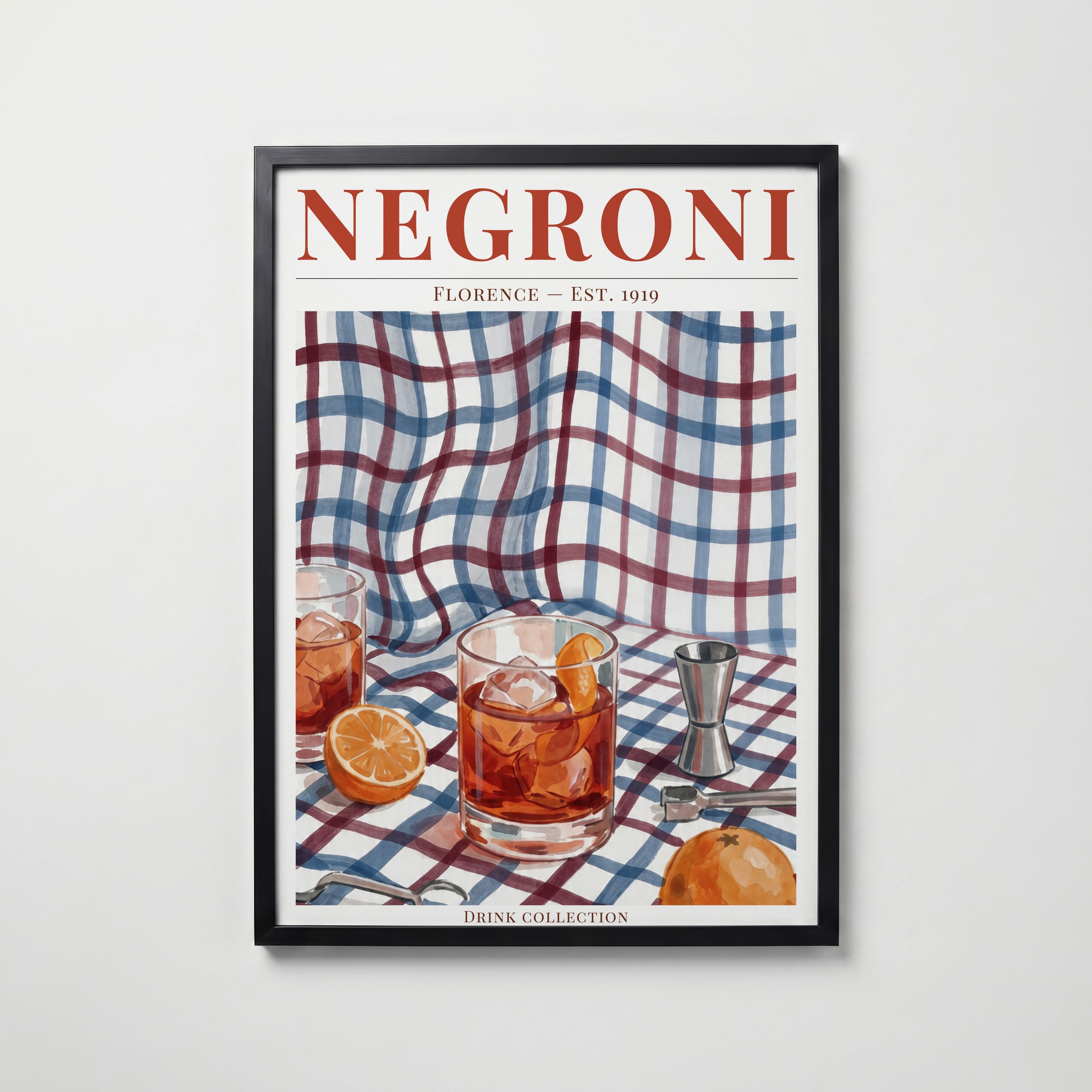 Negroni Poster affisch – stilren väggdekoration – Bozetto posters