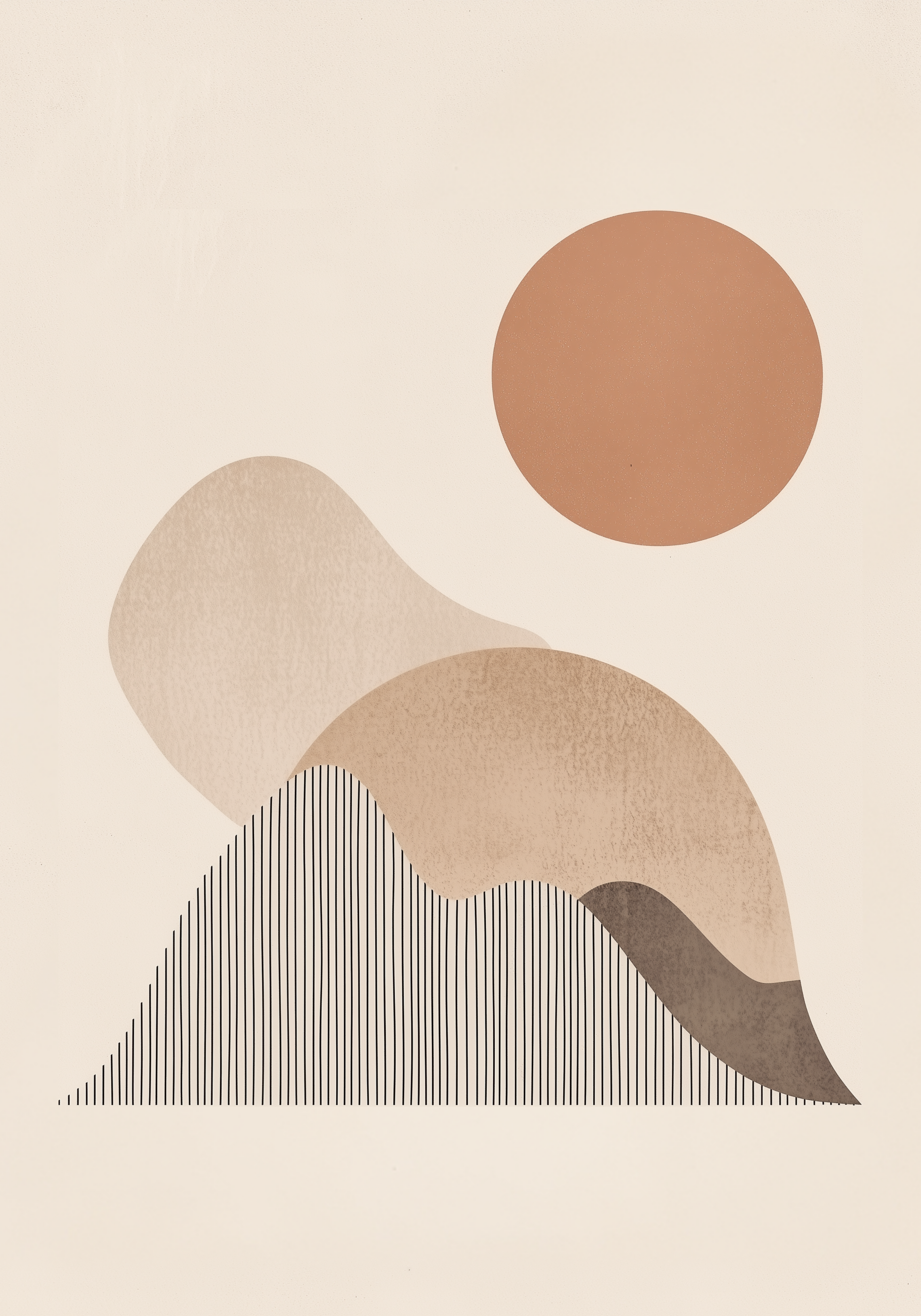 Terracotta Sun Horizon Poster