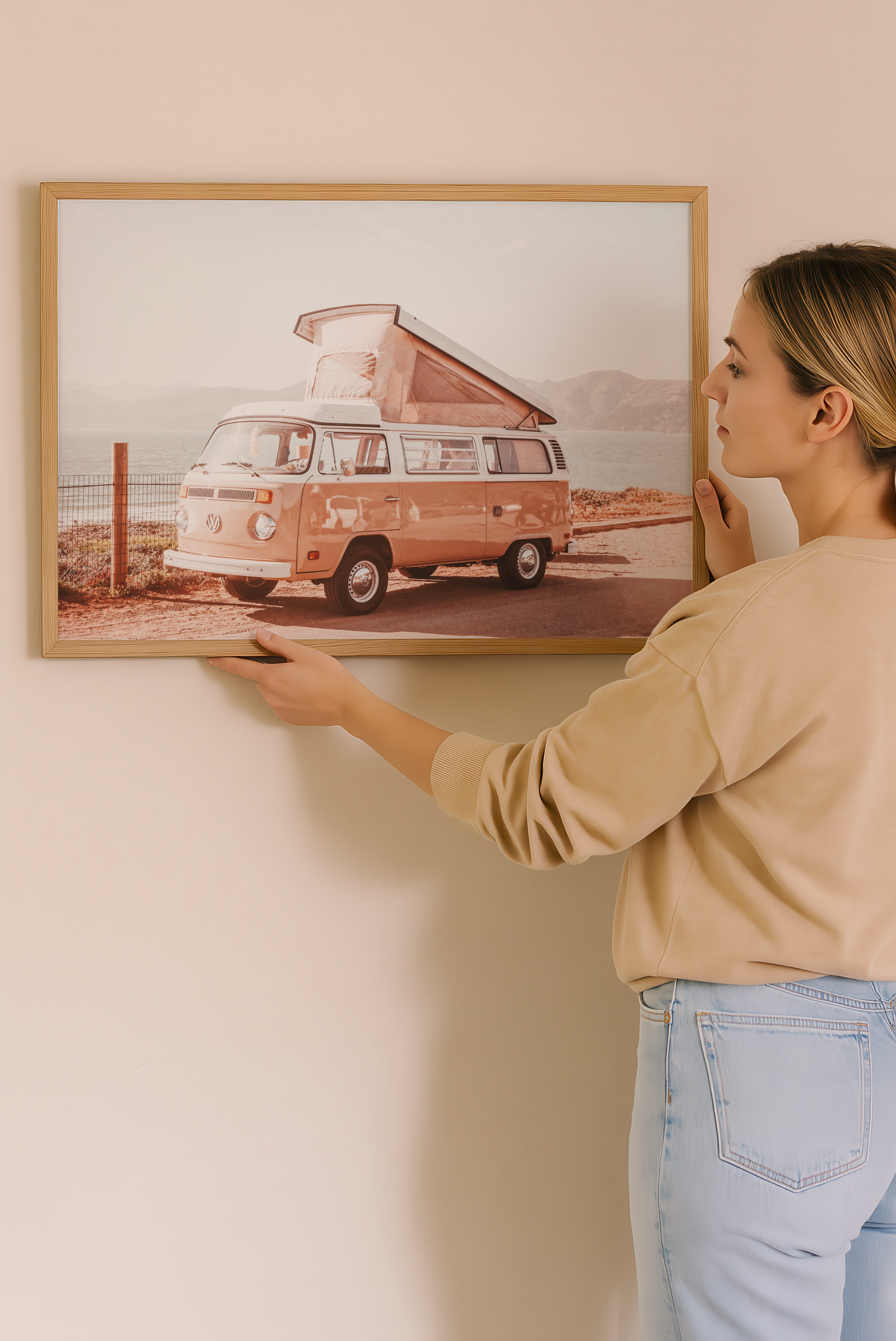 Sunset Camper Van Poster