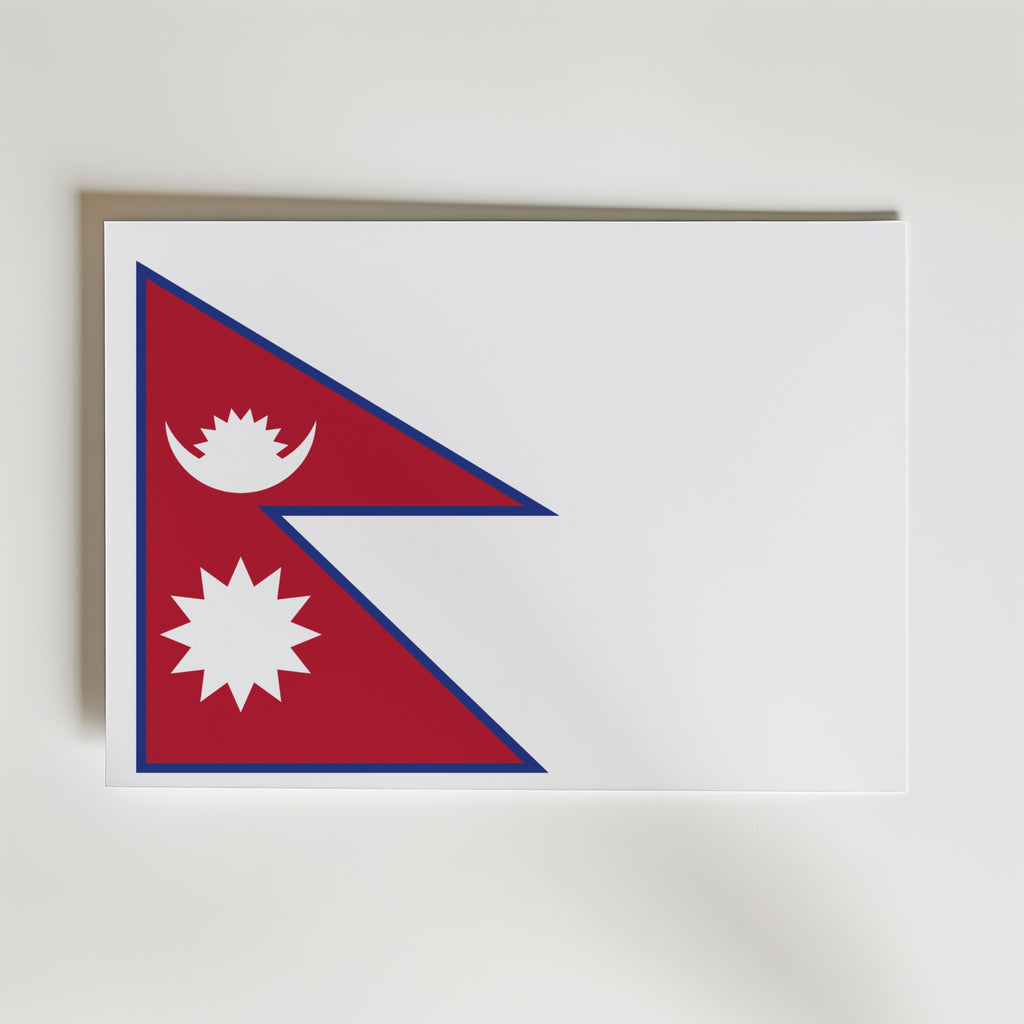 Nepal National Flag Poster affisch – poster till väggdekoration – köp online hos Bozetto