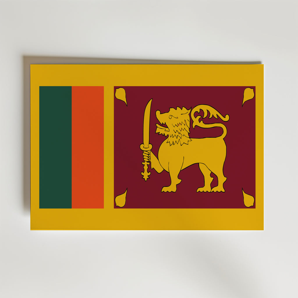 Sri Lanka National Flag Poster affisch – poster till väggdekoration – köp online hos Bozetto