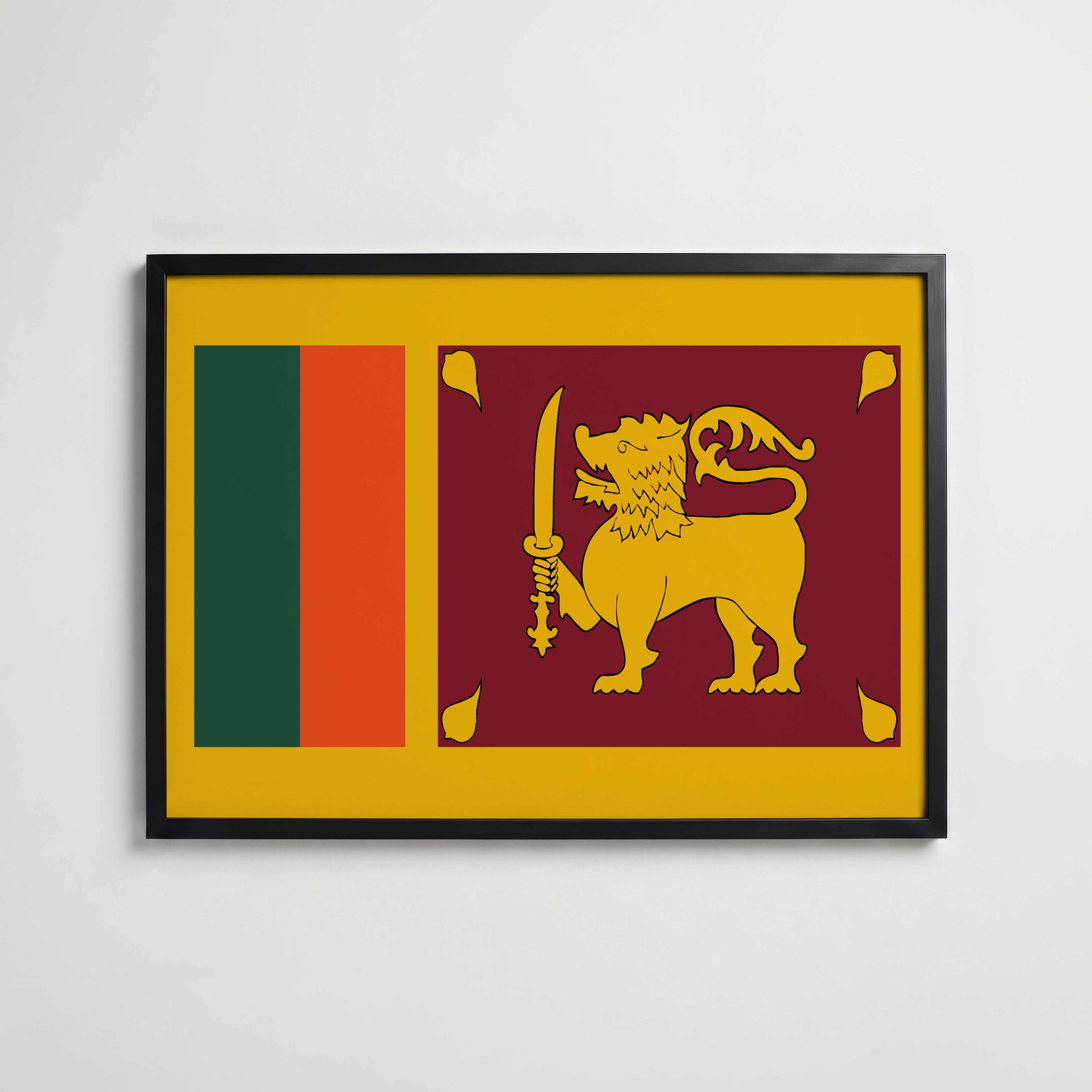 Sri Lanka National Flag Poster affisch – köp poster online – Bozetto väggdekoration